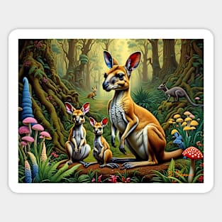 Roo's in the bush Sticker